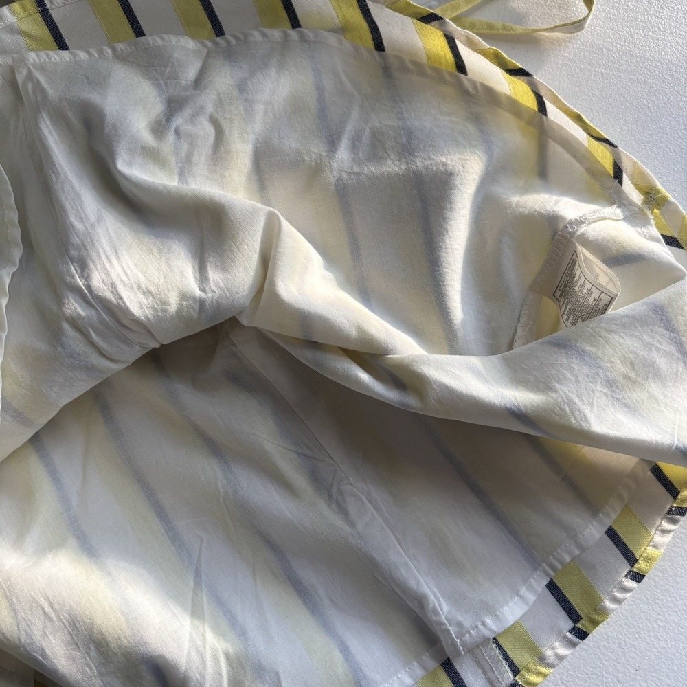 cupcakes and cashmere Women's Kerria Babydoll Top Size XS Yellow Stripe Coastal - Picture 8 of 10